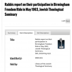 Rabbis Report on Birmingham